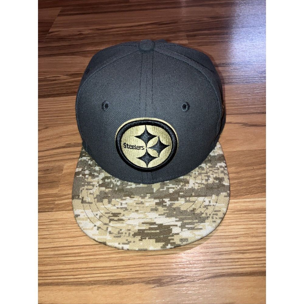 New Era 39Thirty Pittsburgh Steelers NFL Salute to Service Fitted Hat 6 1/2